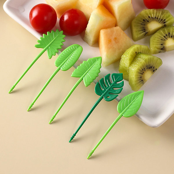 10 stk. fruktgafler Mini tegneseriebladformet snacks dessertkake De