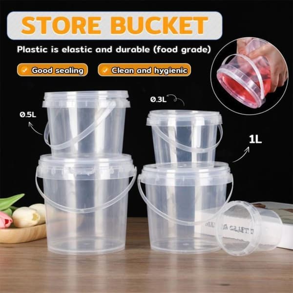 10 st plastbehållare 500/1000 ML förvaring läckagesäker försegling med lock 1000ml