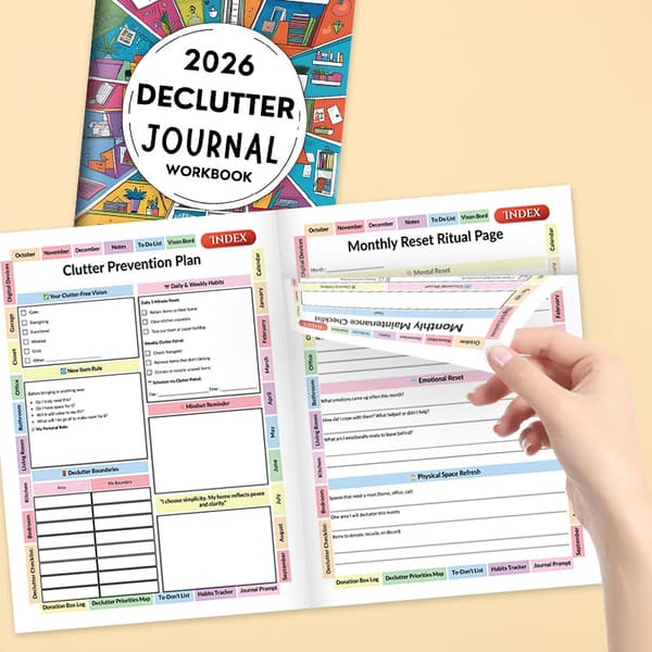 2026 Ny ryddedagbok-arbeidsbok Multicolor