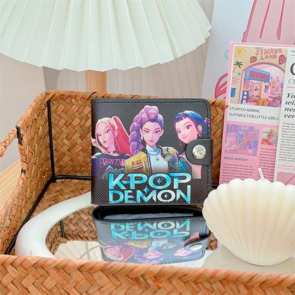 1 st Demon Hunters e-plånbok Kawaii PU-läder myntväskor för kvinnor A2