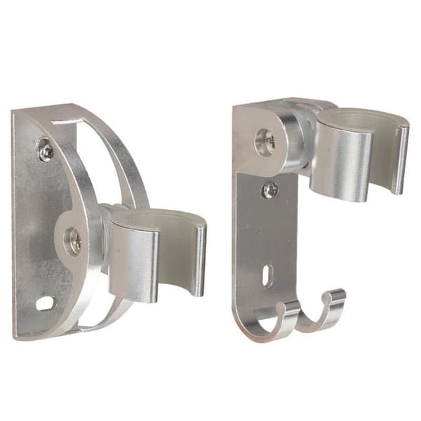 Justerbar dusjhodeholder i aluminium for veggmontering B