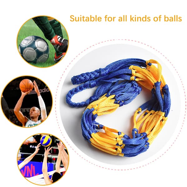 Fotbollsnätväska Nylon Fet förvaringsväska Single Ball Carry Porta E