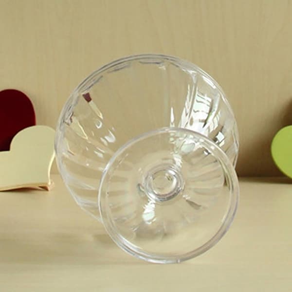 250 ml salladsskål för Dessert Mill Shake Goblet Glass Relief I Blue