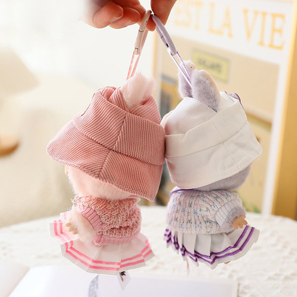5 Kläder för Labubu Dockor Tillbehör Stilfull Kawaii Ou A4