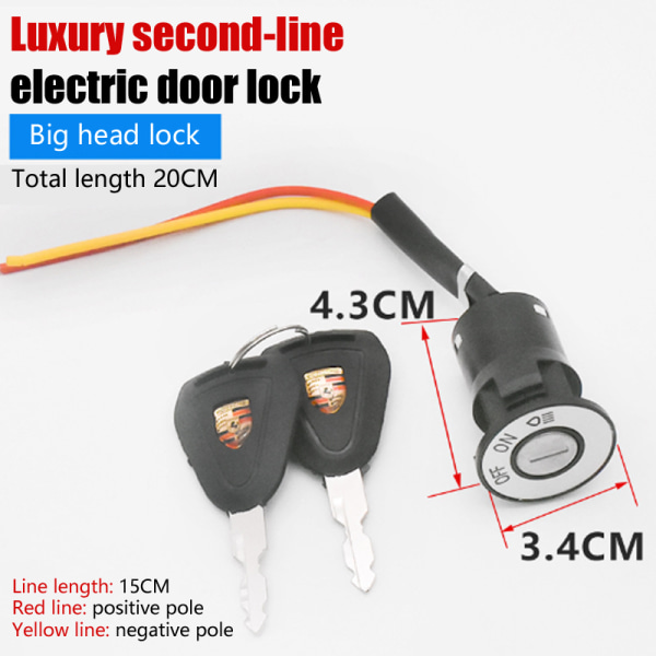 Elcykel Tändningsnyckel Power Power Lock E-bike Co Luxury large second-line