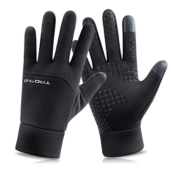 Lämpimät talvihanskat Touch Windproof Gloves moottoripyöräilyyn Black-M
