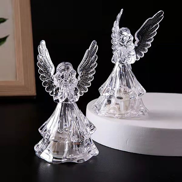 Nattbordslampe Fargerike krystallvinger Dekorasjon Angel Style skrivebord