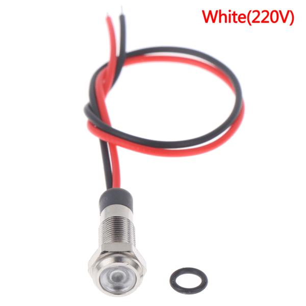 P67 Vanntett 6 mm LED varsellampe i metall 14(White 220V)