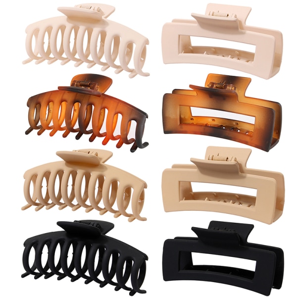 Enfärgad Frosted Grip Hair Claw Clip 11cm hästsvans klor Bat A9