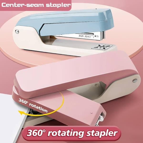 360° roterende stiftemaskin arbeidsbesparende langpapir roterende stiftemaskin 24/6 blue