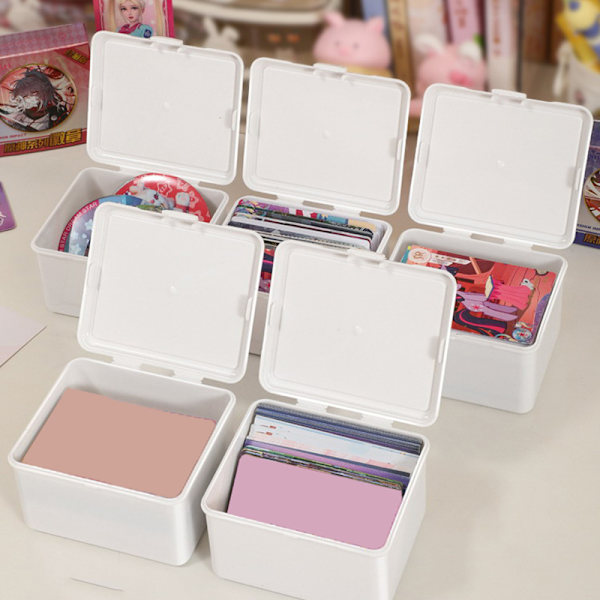 n Transparent Opbevaringsboks Blind Box Kort Fotoopbevaringsboks White