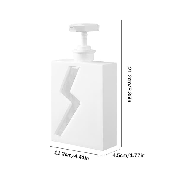 500 ml tvålpump för badrum, påfyllningsbar lotion, schampo, dusch White lightning