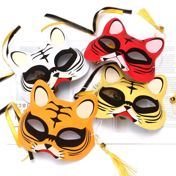 1 Stk Anime Rævemasker Half Face Cat Mask Maskerade Festival Del A12