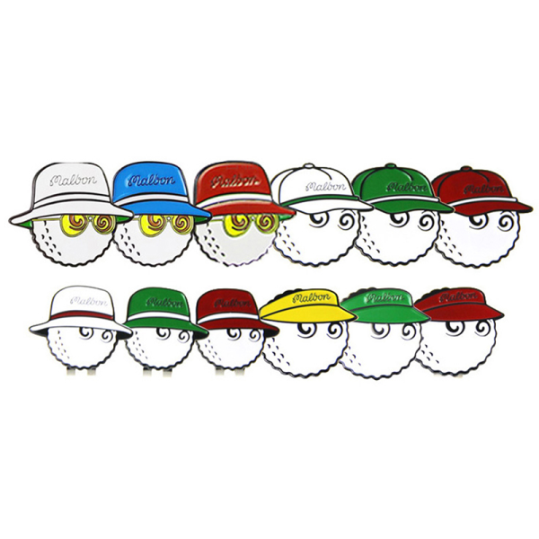1 Stk Golf Cap Clips Mark Golf Ball Position Aftagelig golfhat M Red C