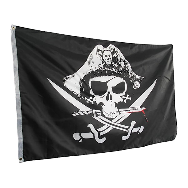 Big Skull Piratflagga Röd Bandana Bones Double Skull DIY Decor D 60x90cm