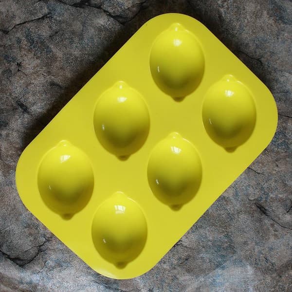 6 huller citron kastanjeform silikone kageform mousse budding Lemon