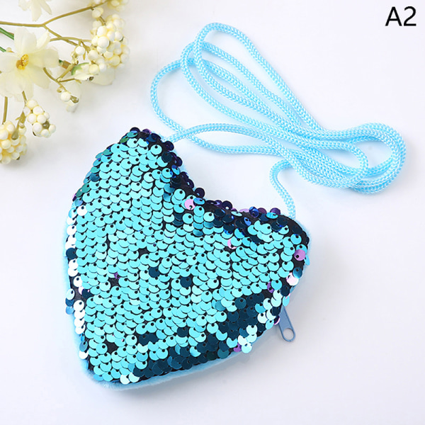 Kreativ pailletter møntpung Lille pige Messenger Love Shoulder A5