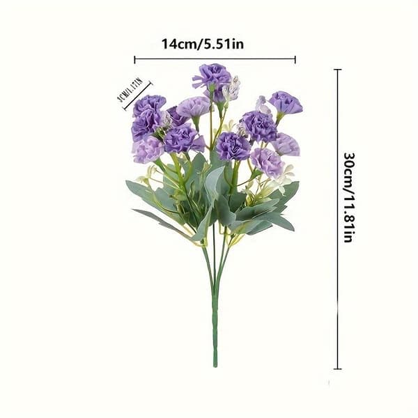 Konstgjord nejlikablombukett, tålig blomma för hemmet Blue
