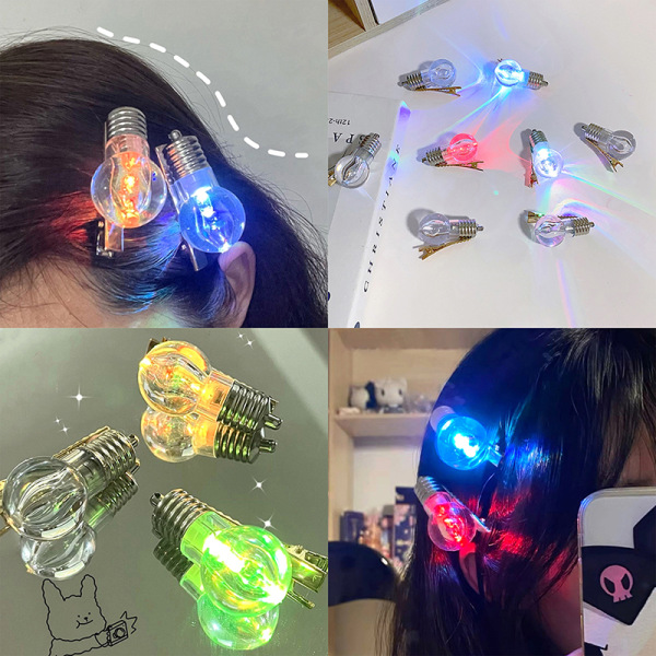 1 Par LED-lysende lyspære hårnåle og hårspænder Hair Access