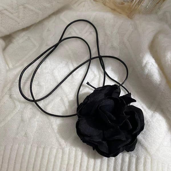 Mode romantiskt Rose Halsband Elegant Vintage Justerbar Choke A3