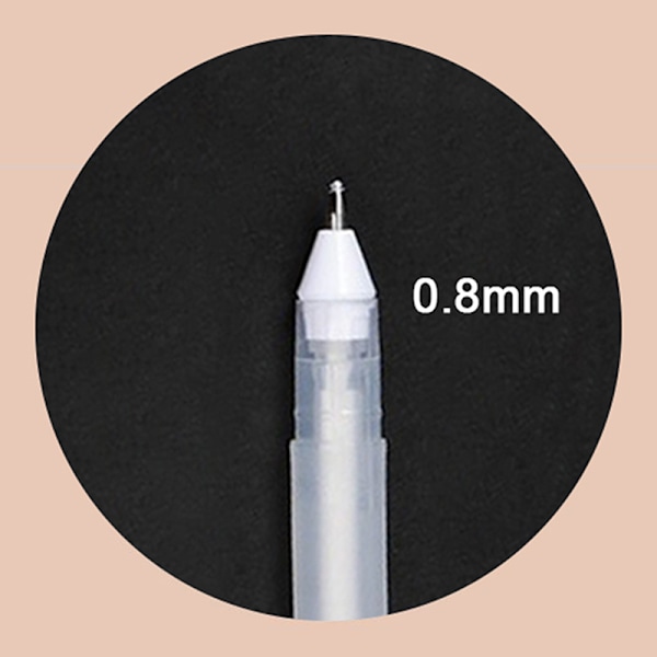 1/3 Stk 0,8mm Oily White Marker Pen Graffiti Penner Vanntett Pr 3PCS