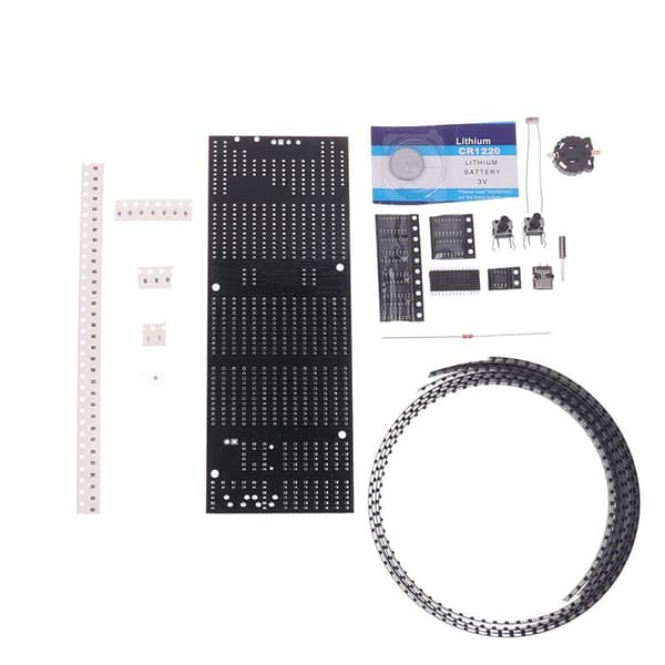LED Dot Matrix Digital Klokkesett Loddeøvelsessett DIY Ele Green