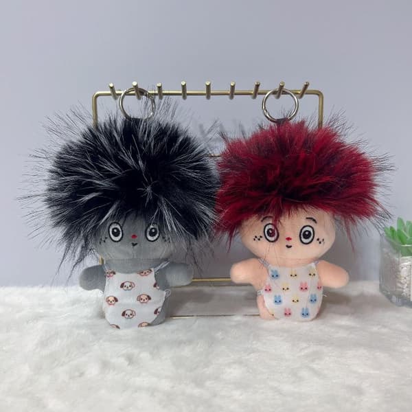 Rolig Explosion Head Doll e Plysch Nyckelring Tecknad Fylld Docka A1