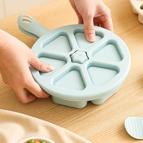 6-i-1 trekantet sushiform for risboller, non-stick Beige