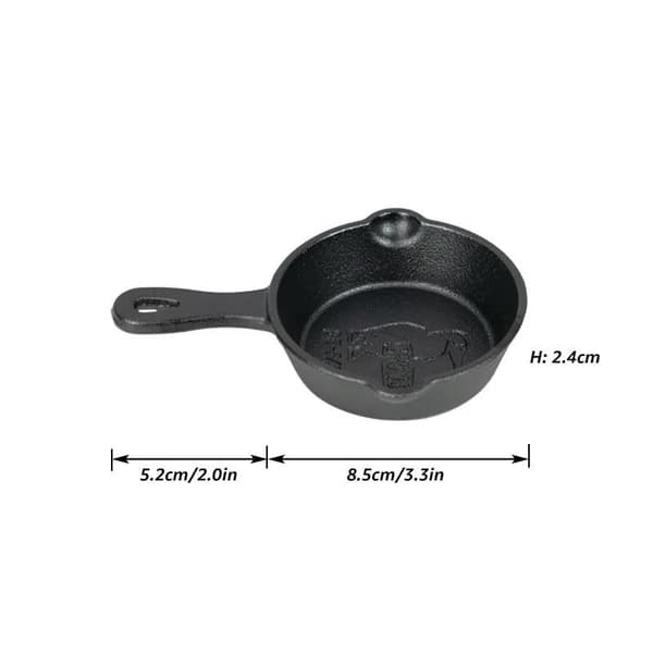 8,5 cm støbejerns non-stick æggepande oliedryppande til