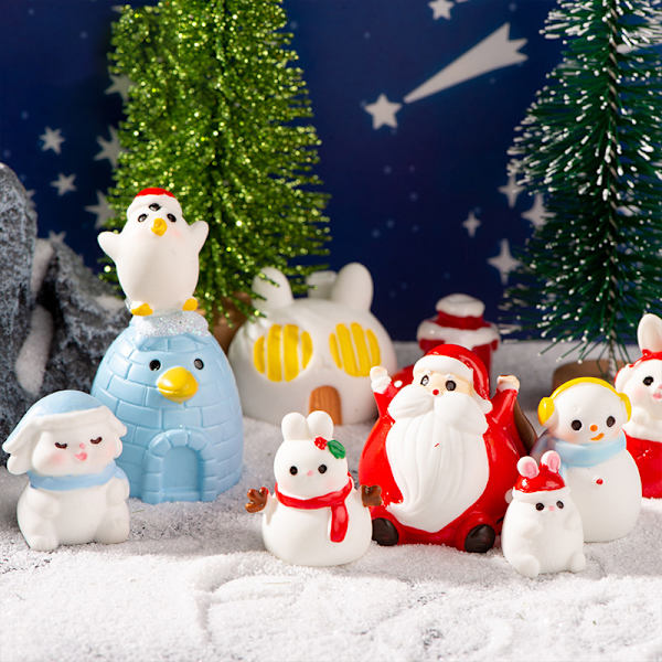 Jultomte Snögubbe Dockor Bil Hem Dekoration Leksak Jul De A2