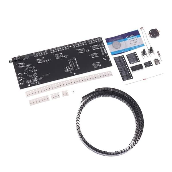 LED Dot Matrix Digital Klokkesett Loddeøvelsessett DIY Ele Blue