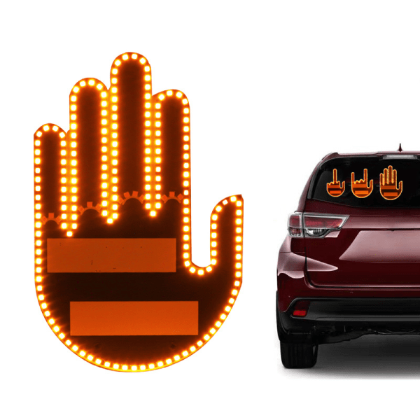 Rolig handgest bil LED-ljustillbehör 3 gestlägen Wi 1pc