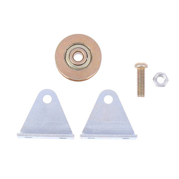 1Set Bracket Pulley Wire Rope Fixed Roller Over-line Hanging Wh 01