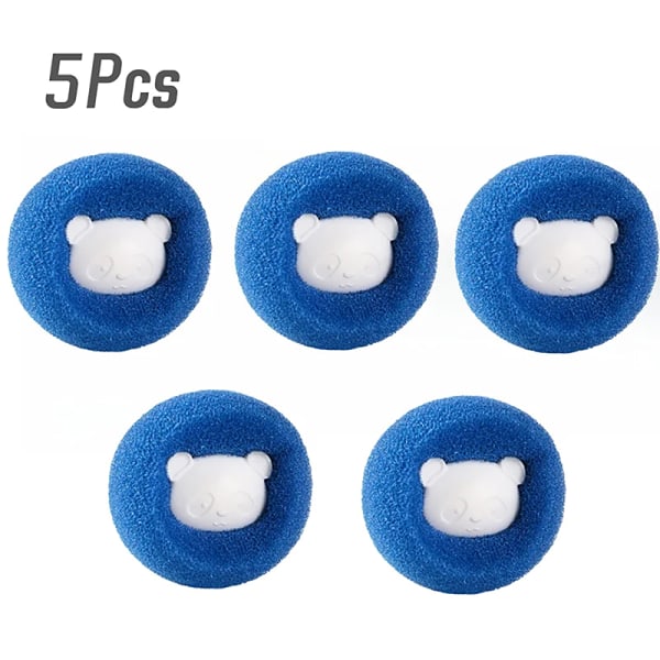 1/5 stykker Genanvendelig vaskehinde Lint Ball Remover Rengøringshus Blue 5PCS