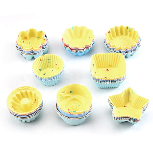 5 stk/sett Silikon kakeform Muffins cupcake bakeformer DIY kake G