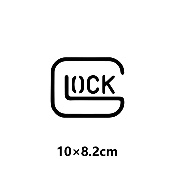Vattentät Glock bildekal för lastbilsbilsdekal Black 10x8.2cm