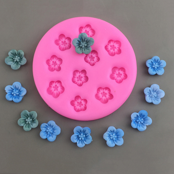 1 st körsbärsblomma persika blomma silikonform DIY tårta dekor B A