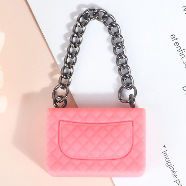 1 st Chain Pack Dockväska Miniatyr shoppinghandväska modell för D Pink