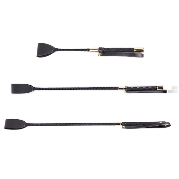 Riding Crop Kestävä ratsastusharjoitus PU-nahka kevyt 60cm