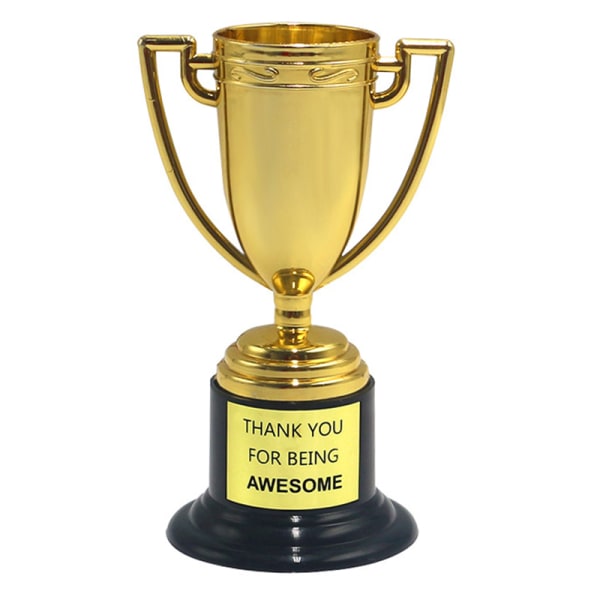 5 st Plast Golden Mini Award Trophy Leksaker Priser för barn Birt A
