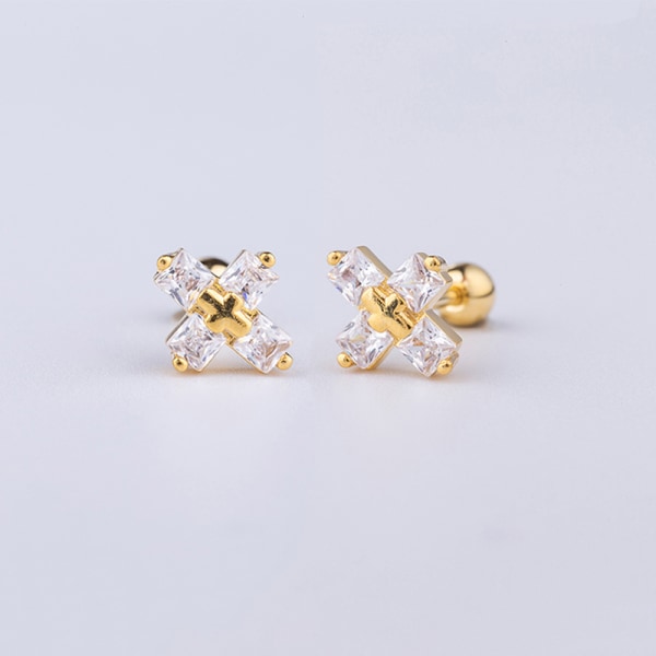 1 kpl Zircon Cross Ear Bone Nail Gentleness Korvakorut Muotikorva A7