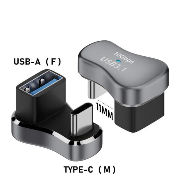 USB C-adapter Typ C hane till hona 20 Gbps PD 140W snabbladdning A1