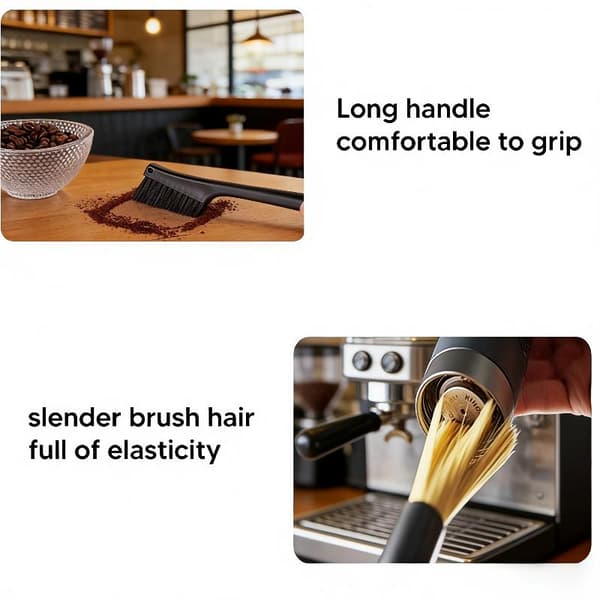 Rengöringsborste för kaffemaskin Black
