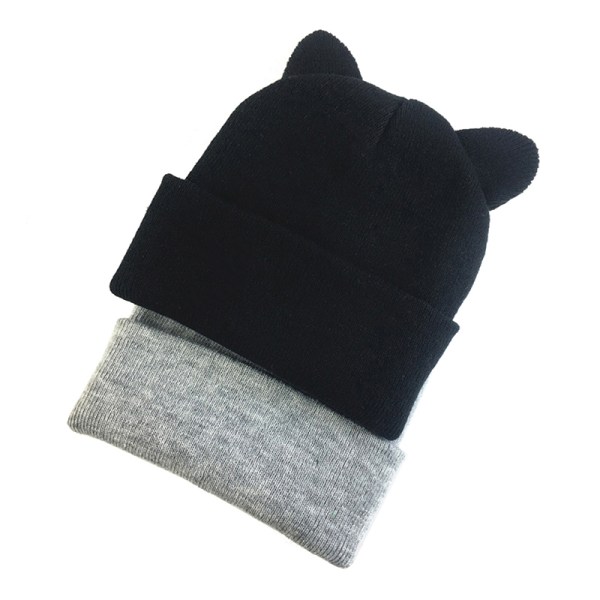 Härlig Varm Vinter Casual Skullies Beanies Hat Hot Fashion Desi Black