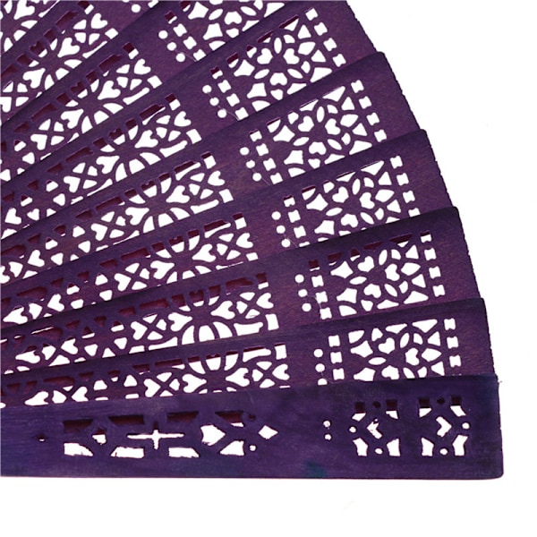 Mote Bryllup Hånd Duftende Fest Utskjært Bambus Folding Fan Wood