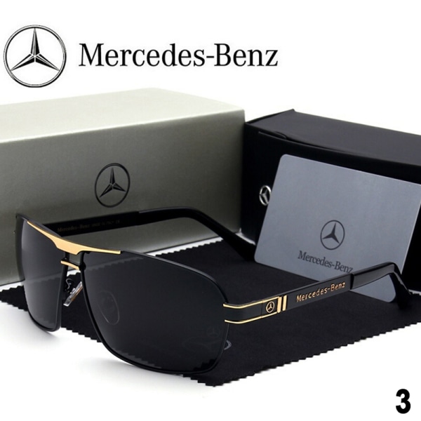 Benz solglasögon Mode polariserad spegel för män Klassisk metall E 3