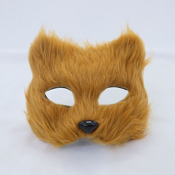 1PC Ræv Maske Pels Halv Ansigt Dyr Simuleret Kat Maske Hallowee Multicolor