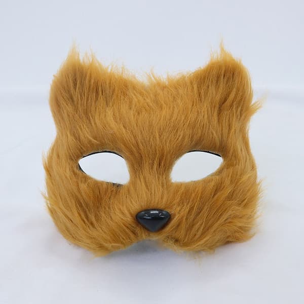 1PC Revmaske Pels Halv Ansikt Dyr Simulert Katt Maske Hallowee Multicolor