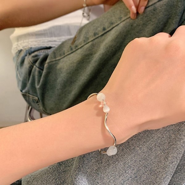 Kreativt armbånd med opalperler for kvinner Irregular Chain Splicin