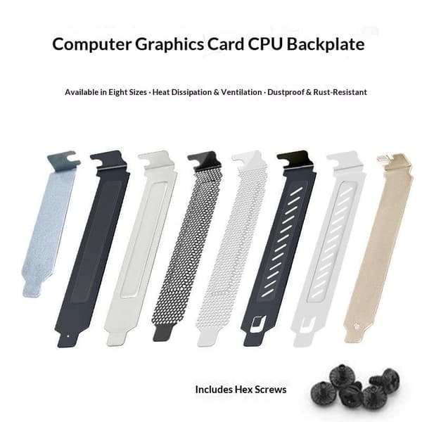5 st 12 cm PCI-kortplatskåpor i metall för PC-expansionsplatser 5pcs E